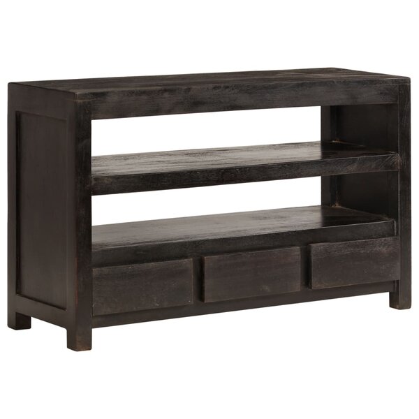 vidaXL Meuble TV Bois d'acacia solide 90 x 30 x 55 cm Marron foncé