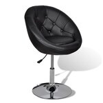vidaXL Tabourets de bar lot de 2 noir similicuir
