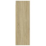 vidaXL Meuble TV Blanc et chêne sonoma 30 5x30x90 cm Bois d’ingénierie