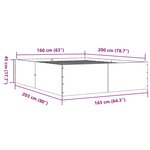 vidaXL Cadre de lit sans matelas chêne sonoma 160x200 cm