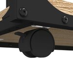 vidaXL Table d'appoint à roues Chêne sonoma 50x35x55 5 cm