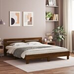 vidaXL Cadre de lit sans matelas chêne marron 180x200 cm