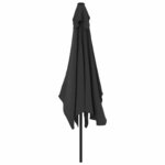 vidaXL Parasol d'extérieur avec mât en métal 300x200 cm anthracite
