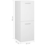 vidaXL Ensemble de meubles de salle de bain Blanc Bois d'ingénierie