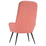 vidaXL Chaise de relaxation Rose Velours
