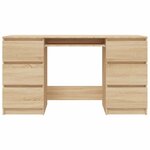 vidaXL Bureau Chêne sonoma 140x50x77 cm Bois d'ingénierie