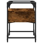 vidaXL Table de chevet chêne fumé 40x40x55 cm bois d'ingénierie