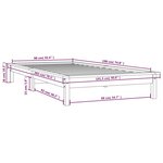 vidaXL Cadre de lit sans matelas noir bois massif