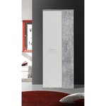 Armoire à chaussures MISCA effet béton et blanc mat - 69 cm