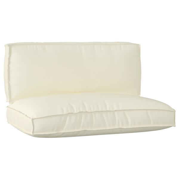 vidaXL Ensemble de coussins de palette de 2 pièces Crème en tissu Oxford