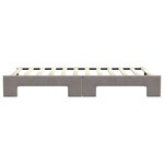 vidaXL Lit de jour avec gigogne sans matelas taupe 90x200 cm
