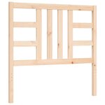 vidaXL Cadre de lit avec tête de lit 90x190 cm bois massif