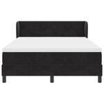 Lit box spring vidaXL avec matelas Noir 140x190 cm Velours