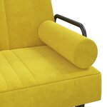 vidaXL Canapé-lit avec accoudoirs jaune velours