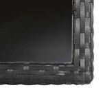 vidaXL Salon de jardin 3 Pièces avec coussins Résine tressée Noir