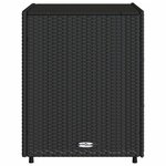 vidaXL Armoire de rangement de jardin noir 55x59x69 cm résine tressée