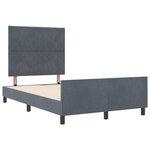 Lit vidaXL Gris Foncé 120x200 cm Velours
