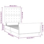 vidaXL Cadre de lit avec tête de lit marron foncé 100x200 cm Tissu