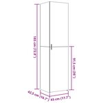 vidaXL Buffet haut blanc 45x42 5x185 cm bois d'ingénierie