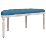 vidaXL Banc Bleu 110 5x45x49 cm Velours