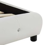 vidaXL Cadre de lit sans matelas blanc similicuir 90x200 cm