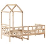 vidaXL Lit de jour avec toit 90x200 cm bois de pin massif