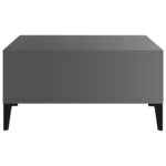 vidaXL Table basse gris brillant 60x60x30 cm bois d'ingénierie