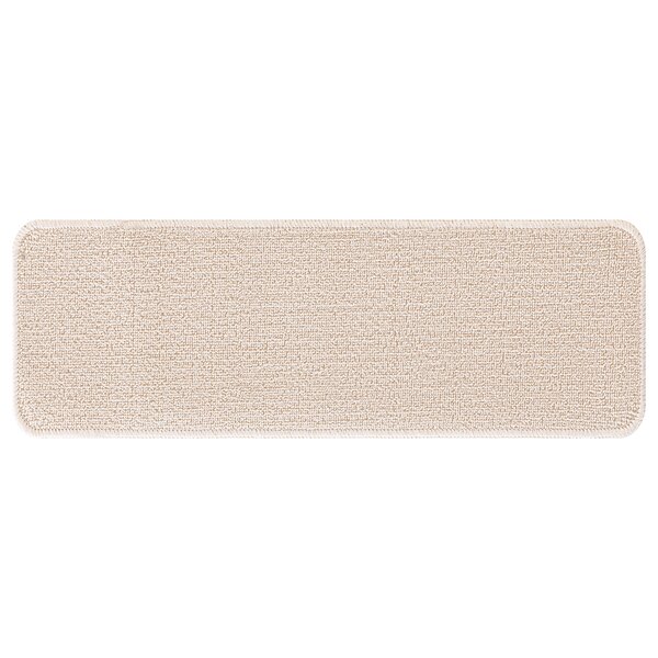 Tapis d'escalier vidaXL avec support en latex Crème 25x60 cm
