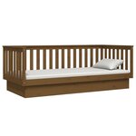 vidaXL Lit de jour sans matelas marron miel 90x200 cm bois pin massif