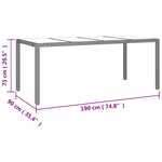vidaXL Ensemble à manger de jardin et coussins 9 Pièces beige Poly rotin