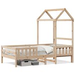 vidaXL Cadre de lit avec toit sans matelas 90x190 cm