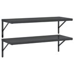 vidaXL Étagères murales 2 Pièces 100x40 cm noir acier inoxydable
