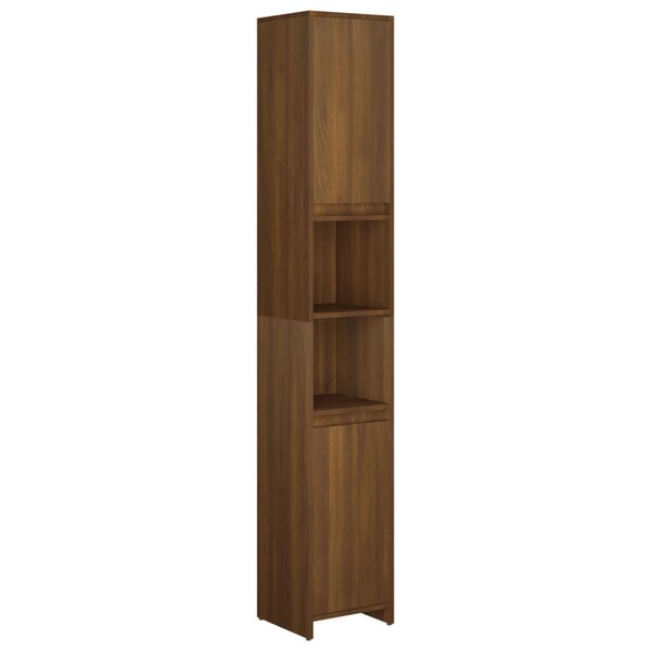 vidaXL Armoire de bain Chêne marron 30x30x183 5 cm Bois d'ingénierie