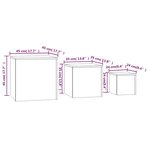 vidaXL Tables d'appoint 3 Pièces Chêne marron Bois d'ingénierie