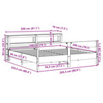 vidaXL Cadre de lit sans matelas blanc 200x200 cm bois massif de pin