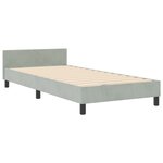 vidaXL Cadre de lit Gris clair 90x200 cm Velours