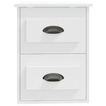 vidaXL Table de chevet murale blanc 41 5x36x53 cm
