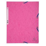 Lot De 3 Chemises À Élastiques 3 Rabats Carte Lustrée 400g/m2 - A4 - Candy - X 17 - Exacompta