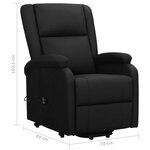 vidaXL Fauteuil Noir Similicuir