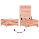 vidaXL Repose-pied de jardin avec coussin bois massif douglas