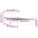 vidaXL Cadre de lit avec tête de lit chêne sonoma 120x190 cm