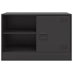 vidaXL Meubles TV 2 Pièces noir 67x39x44 cm acier