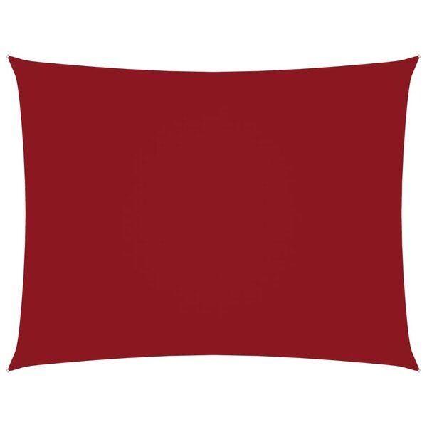 vidaXL Voile de parasol Tissu Oxford rectangulaire 3x4 5 m Rouge