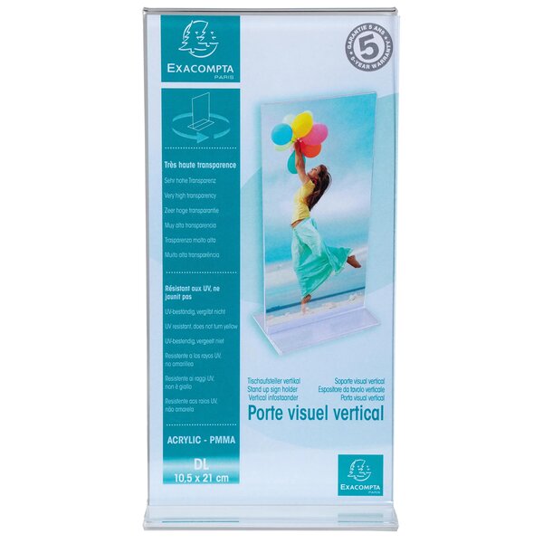 Porte-visuel Droit Vertical Dl - Cristal - X 30 - Exacompta