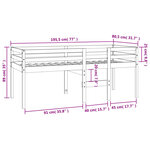 vidaXL Lit haut cire marron 75x190 cm bois de pin massif