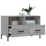 vidaXL Meuble TV Sonoma gris 80x36x50 cm Bois d'ingénierie