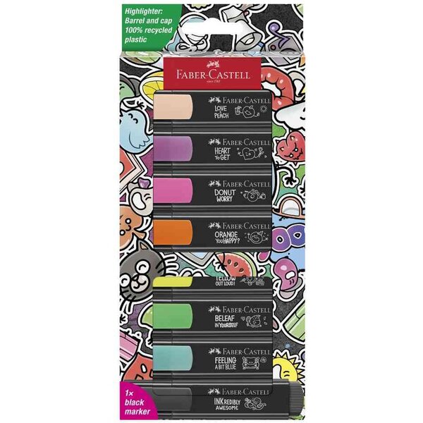 Surligneur TEXTLINER 46 GRAFFITI  étui de 8 FABER-CASTELL