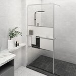 vidaXL Paroi de douche et étagère Chrome 100x195cm Verre ESG&Aluminium