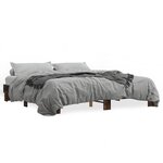 vidaXL Cadre de lit sans matelas chêne fumé 180x200 cm