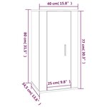 vidaXL Meuble TV mural Chêne fumé 40x34 5x80 cm